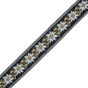 Black, Mustard and White Floral Jacquard Ribbon - 2 | Mood Fabrics