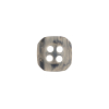 Gray and Beige Square Plastic 4-Hole Button - 20L/12mm - Detail | Mood Fabrics