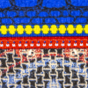 Royal Blue Pattern Play Stretch Corduroy Panel - Detail | Mood Fabrics