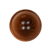 Chocolate Brown Horn 4-Hole Button - 40L/25mm | Mood Fabrics