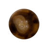 Beige and Brown 4-Hole Horn Button - 40L/25mm | Mood Fabrics