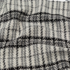 Black and Gray Plaid Polyester and Wool Tweed - Detail | Mood Fabrics