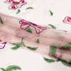 Carolina Herrera Dusty Rose Floral Embroidered Silk Organza - Folded | Mood Fabrics