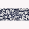 Denim and White Floral Printed Linen Woven - Full | Mood Fabrics