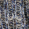 Italian Gray and Royal Blue Chunky Wool Knit - Detail | Mood Fabrics