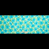 Baby Blue and Green Floral Grid Embossed Lightweight Silk Faille - Full | Mood Fabrics