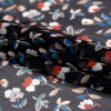 Jason Wu Navy and Red Floral Crinkled Silk Chiffon - Folded | Mood Fabrics