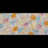 Orange, Pink and Blue Floral Crinkled Silk Chiffon - Full | Mood Fabrics