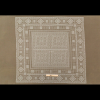 Beige and White Crochet Lace Printed Silk Crepe de Chine Panel - Full | Mood Fabrics