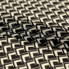 Ralph Lauren Black and Ivory Geometric Silk Chiffon - Folded | Mood Fabrics