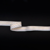 Italian White and Multicolored Stitched Woven Ribbon - 1 | Mood Fabrics