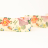 Italian Dusted Shell Floral Velvet Ribbon - 1.5 - Detail | Mood Fabrics