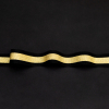 Italian Metallic Gold and Black Striped Grosgrain Ribbon - 1 | Mood Fabrics
