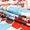 Red, White and Blue Floral Cotton Twill - Folded | Mood Fabrics