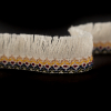 Italian Angora Tribal Wool Fringe Trim - 1.25 - Detail | Mood Fabrics