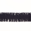 Italian Navy Wool Grosgrain Trim with Loop Fringe Edges - 1.5 - Detail | Mood Fabrics