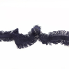 Italian Navy Wool Grosgrain Trim with Loop Fringe Edges - 1.5 | Mood Fabrics
