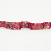 Italian Peony Pink and Mahogany Red Floral Cotton Bias Tape Ribbon - 1 | Mood Fabrics