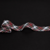 Italian White, Green and Red Plaid Bias Tape Ribbon - 1 | Mood Fabrics