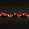 Italian Red Floral Jacquard Ribbon - 0.375 | Mood Fabrics