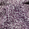 White, Black and Eggplant Blended Wool Boucle - Detail | Mood Fabrics