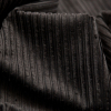 Black Striped Pile Rayon Velvet - Detail | Mood Fabrics