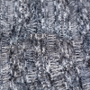 Black, White and Metallic Silver Fringe Lace - Detail | Mood Fabrics