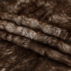 Brown Thick Faux Fur with White Roots - Folded | Mood Fabrics