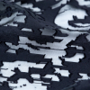 Shimmering Black Abstract Organza Burnout - Detail | Mood Fabrics