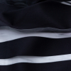 Italian Black Cotton Awning Striped Polyester Organza - Detail | Mood Fabrics