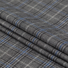 Rag & Bone Gray and Blue Plaid Wool Suiting - Folded | Mood Fabrics