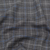 Rag & Bone Gray and Blue Plaid Wool Suiting - Detail | Mood Fabrics