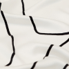 Rag & Bone White and Black Abstract Printed Silk Charmeuse - Detail | Mood Fabrics