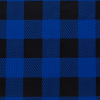 Rag & Bone Heavy Black and Royal Blue Buffalo Check Blended Cotton Woven | Mood Fabrics
