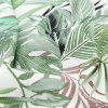 Italian Optic White and Pistachio Tropical Stretch Linen Woven - Detail | Mood Fabrics
