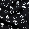 Italian Black and White Printed Stretch Brushed Cotton Twill - Detail | Mood Fabrics