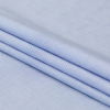 Italian Light Blue and White Striped Stretch Cotton Chambray - Folded | Mood Fabrics
