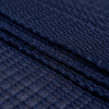 Navy Stretch Polyester Pleated Knit - Folded | Mood Fabrics