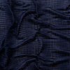 Navy Stretch Polyester Pleated Knit | Mood Fabrics