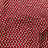 Red and Beige Geometric Stretch Cotton Print - Detail | Mood Fabrics