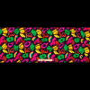Black Neon Emojis UV Protective Compression Tricot with Aloe Vera Microcapsules - Full | Mood Fabrics