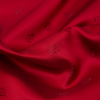 Italian Red Bi-Color Ladybug Jacquard Lining - Detail | Mood Fabrics