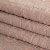Coral Cloud and Metallic Silver Classical Quilted Jacquard Double Knit - Folded | Mood Fabrics
