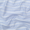 Italian Powder Blue and White Striped Silk and Cotton Voile | Mood Fabrics