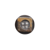Black and Natural Horn Button - 24L/15mm - Detail | Mood Fabrics
