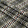 Italian Duffel Bag Green Plaid Brushed Lightweight Wool Coating - Folded | Mood Fabrics
