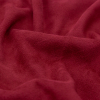 Italian Cranberry Stretch Faux Suede with Pale Beige Faux Fur Backing - Detail | Mood Fabrics