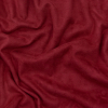 Italian Cranberry Stretch Faux Suede with Pale Beige Faux Fur Backing | Mood Fabrics