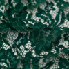 Emerald Floral Re-Embroidered Dentelle Lace - Detail | Mood Fabrics