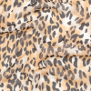 Chocolate Torte, Toffee Brown and Simply Taupe Leopard Printed Crinkled Silk Chiffon | Mood Fabrics